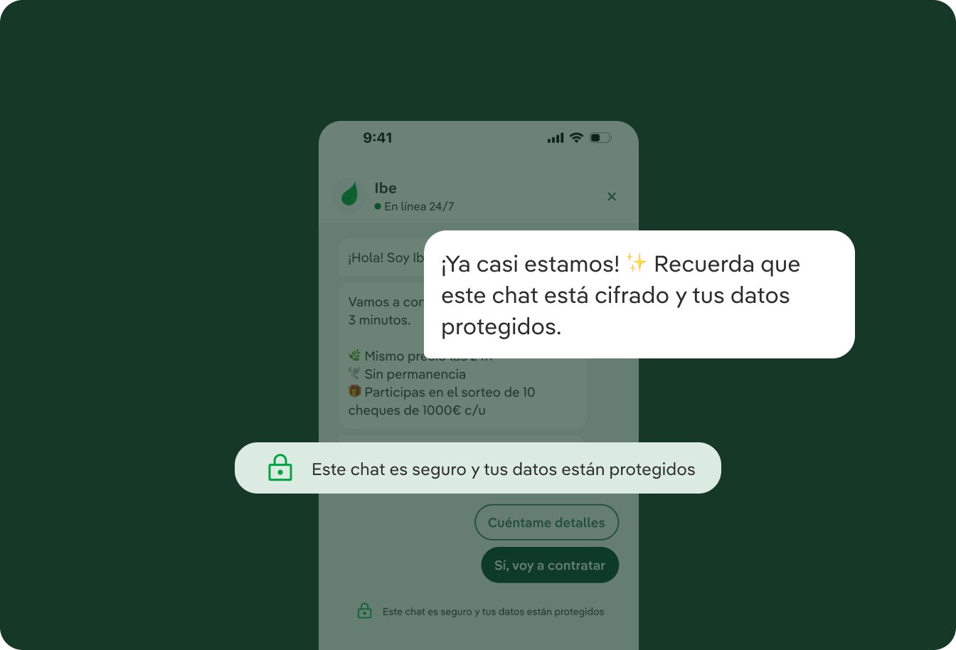 Ibe mensajes de seguridad